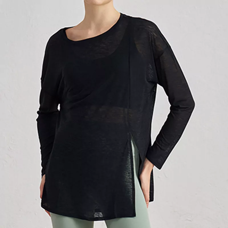 Loose And Thin Long-Sleeved Yoga Top