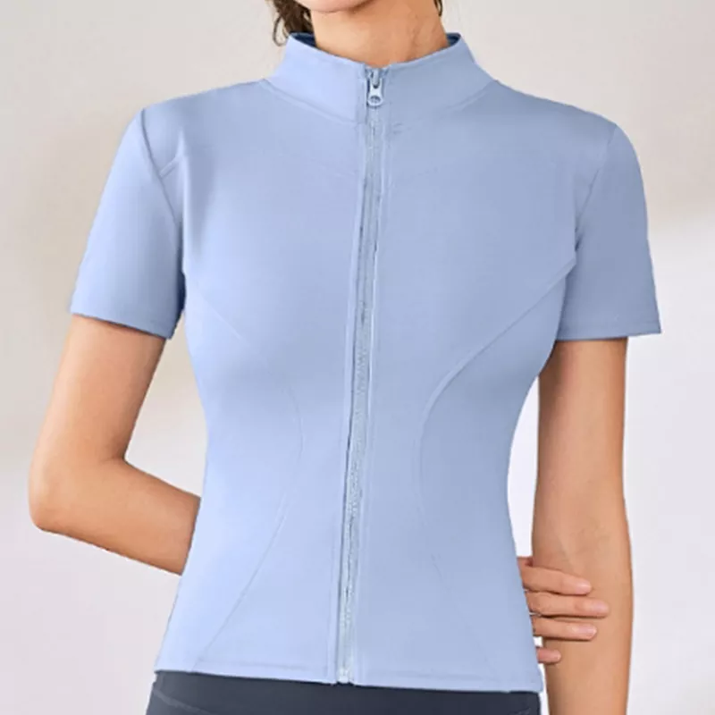 Short Sleeved Tight Fitting Sportswear Yoga Top