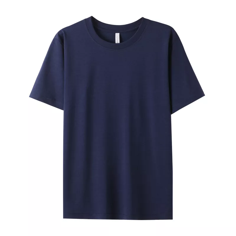 Summer Cool Sensation Mercerized Cotton Crew Neck Men's T-shirt